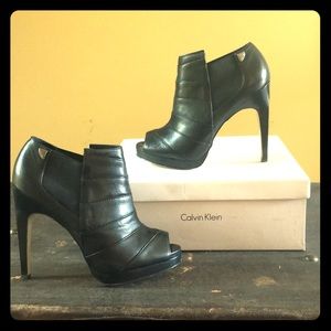 Calvin Klein Samarah Peep Toe Booties